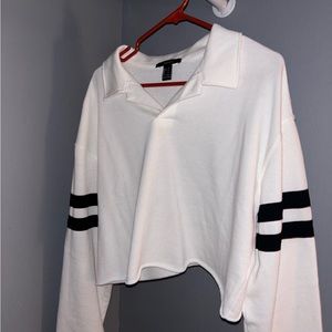 Longe sleeve white collared shirt